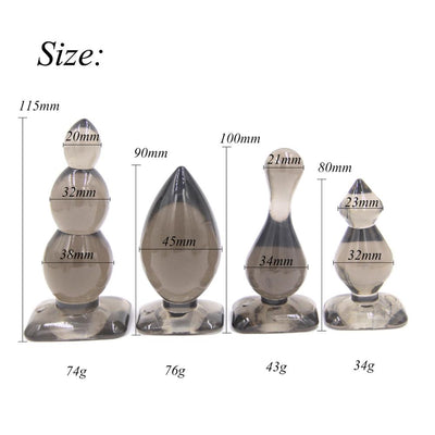 Butt Plug Adult Product ,1 Piece Anal Balls, 4 Choice Stimulating Anal Butt Plug Great Jelly Anal Toys Sex Toys for Men and Women