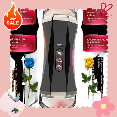 ถ้วยสำเร็จความใคร่ด้วยไฟฟ้าพร้อมฟังก์ชั่นคู่: Blowjob และการจำลอง Deepthroat