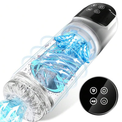 Automatic Male Masturbator, Male Sex Toys for Men Sex Toy Adult Toys Sex Machine Pocket Pussy Male Stroker Male Masturbators with 7 Sucking & 7 Rotating & 7 Licking & LCD Display
