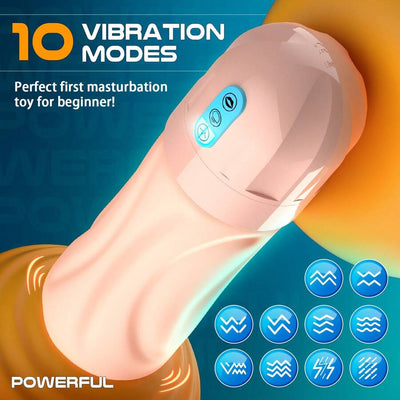Automatic Male Masturbators - Sex Toys Men Stroker Pocket Pussy Penis Pump with 5 Sucking 10 Vibrating Hands Free Male Masturbators Cup Realistic Vagina Adult Sex Toys for Men Masturbation Machine