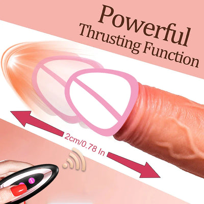 ดิลโด้สมจริงจิลโด้เซ็กซ์ทอยอวัยวะเพศชายใหญ่เครื่องมือทางเพศเครื่องสั่นด้วยกล้องโทรทรรศน์อุ่น