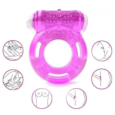 แหวนอวัยวะเพศชายที่แข็งแรงตัวสั่นเซ็กซ์ทอยกระตุ้นคลิตอไม้สำหรับผู้ชายแหวนคู่อวัยวะเพศชายเครื่องสั่นล็อคการหลั่งเร็ว