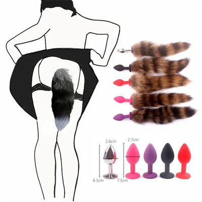 เซ็กซ์ทอยคอสเพลย์สำหรับผู้ใหญ่หัวปลั๊กเสียบก้นรูปหางจิ้งจอกผลิตภัณฑ์เพศสัมพันธ์สินค้าเลียนแบบ