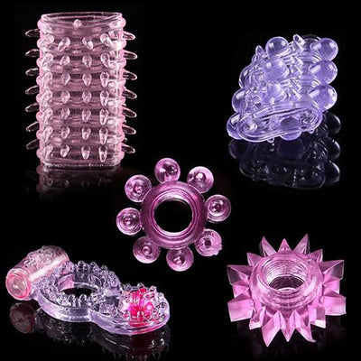 5 Pcs Different Penis Rings Cock Rings Ejaculation Delay Penis Enlargement Adult Product Sex Toys for Man Lock Rings Sex Shop