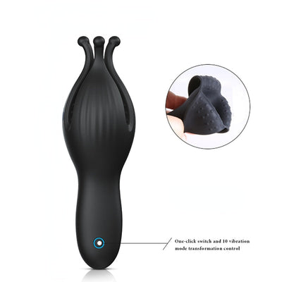 Automatic Male Masturbator Cup Black 10 Speed Vibrator Penis Delay Trainer Massager Glans Stimulate 18+ Adult Sex Toys for Men