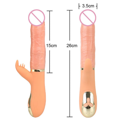 Automatic Telescopic Inflated Heated Dildos Women Vibrator Clitoris Licks Vagina Massage Anal Plug Erotic Toys for Sex Big Penis