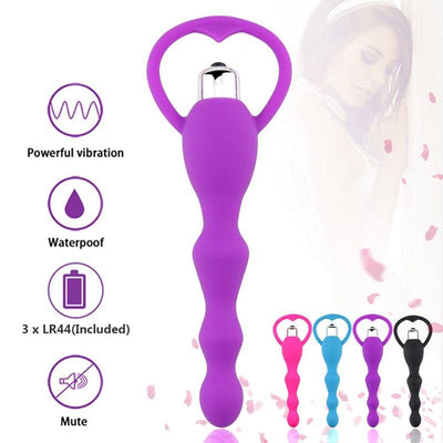 Beads Chain Anal Vibrator Sex Toy Woman Man Adult Game Gay Lesbian Erotic Jelly Butt Plug G-Spot Prostate Massager for Love