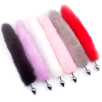 Faux Fox Tail Anal Plug Sex Goods Adult Games Stainless Steel Butt Plug Sex Toys for Couples BDSM Cosplay Anus Toy Sex Products