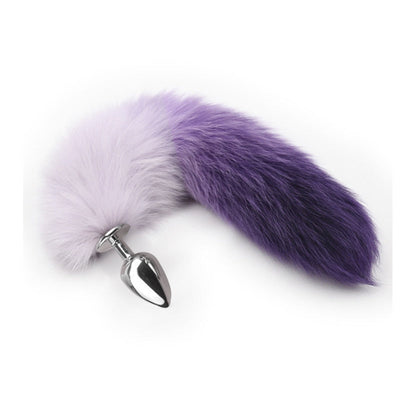 Metal with Gradient Color Fox Analplug Tail Flirting Anal Analplug Dilatation Ass Plug G Point Massage Masturbation Gay Sex Toys