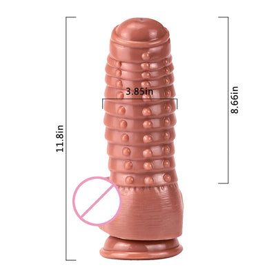 Huge Anal Plug Simulation Dildo Butt Plug with Powerful Sucker Female Masturbation Tool Thick Penis Erotic Sex Toys for Woman