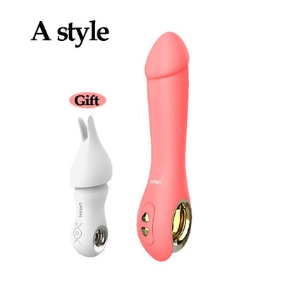 Leten 2 Pcs/set Portable Vibrator Kit Include Fairy Wand Electromagnetic Pulse Thrusting and Powerful Lovely Bullet Vibrator