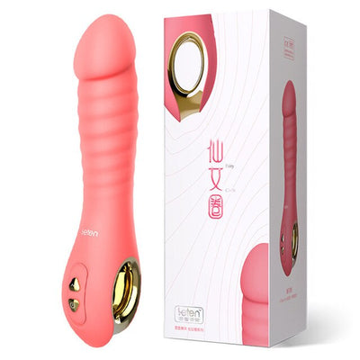 Leten Female Masturbation Heating Realistic Dildo Vibrator Automatic Piston Telescopic G Spot Vibrating Stick Sex Toys for Women