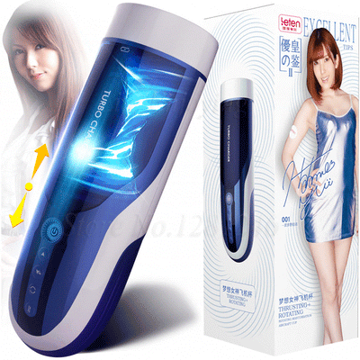 Leten Male Masturbation Cup Silicone Vagina Automatic Telescopic Piston Rotating Interactive Sex Moaning Sex Machine Toy for Men