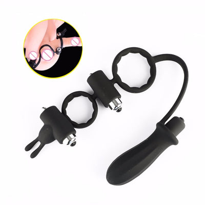 Male Prostate Massager Anal Plug with Vibrating Cock Penis Ring Scrotum Ring Vibrator Sex Toys for Men Butt Plug Sex Product A3