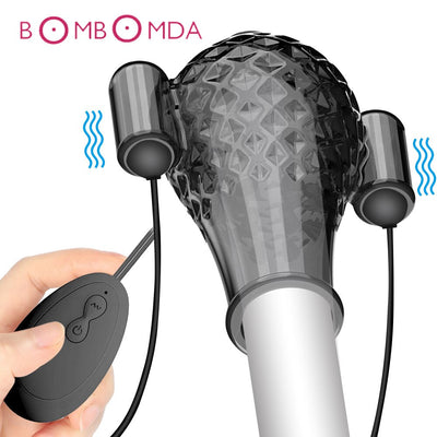 Penis Vibrator Penis Massager Trainer Glans Vibrator Men Sex Toys Enhancement Delay Lasting Erection Adult Male Masturbation