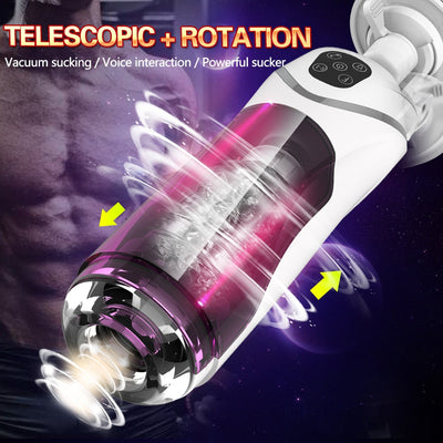Powerful Automatic Telescopic Rotation Male Masturbator Voice Interaction Masturbator Cup Vagina Sex Toys for Men Adult Sex Shop