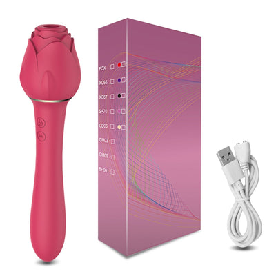 Powerful Rose Vibrator for Women Clitoris Nipple Clit Sucker Vacuum Stimulator Dildo Vibrators Female Sex Toys for Adults 18