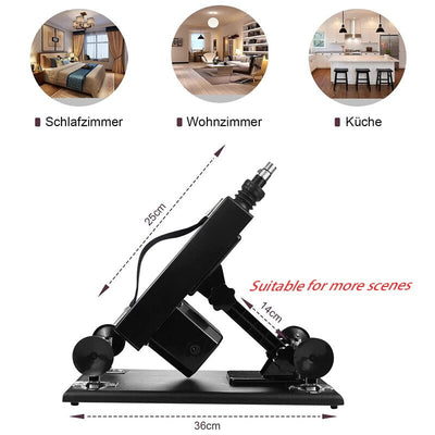 ROUGH BEAST Automatic Sex Machine with Big Black Dildo for Women Love Machine Masturbation Pumping Gun for Couple Men Sex Toys