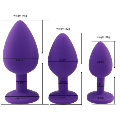 S/M/L ซิลิโคน Anal Plug Butt Plug Unisex Sex Stopper ผู้ใหญ่ของเล่นสำหรับชาย/หญิง Anal เทรนเนอร์นวดคู่ Flirt เกม