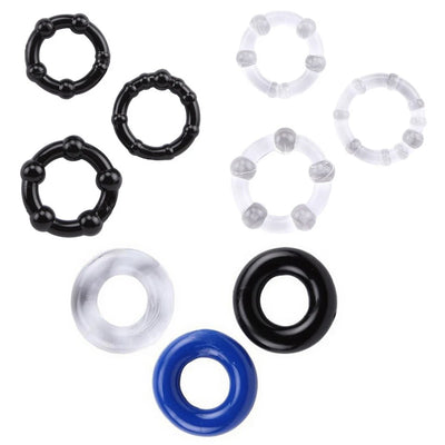 3 Pcs Cock Ring Sex Toys for Men Delay Ejaculation Lasting Durable Silicone Penis Rings Enlarge Enhance Erection Adult Supplies