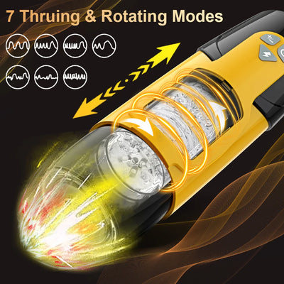 Automatic Telescopic Male Masturbator Thrusting Rotating Piston Masturbation Equipment Sex Toys for Men Adults Supplies