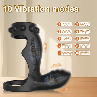 Vibrating Cock Ring Penis Ring 10 Modes Clitoral G Spot Stimulation Vibrator Delayed Ejaculation Penis Ring Sex Toys for Men 18+