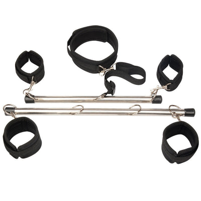 Sex Toys for Woman Bdsm Bondage Set Metal Butt Plug Nylon Restraint Belt Steel Pipe Erotic Handcuffs Adult Flirt Games