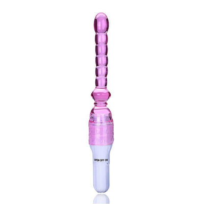 Silicone Jelly Long Anal Vibrator Magic Wand Anal Butt Plug Beads G Spot Massager Adult Sex Toys for Woman Couples Masturbation