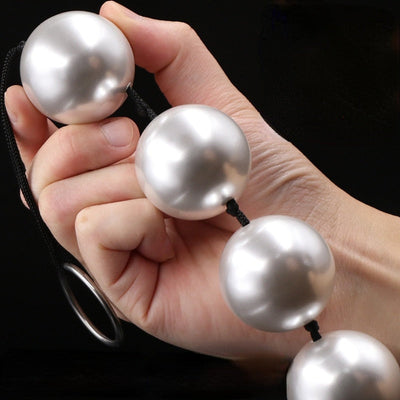 Super Large Pearl Anal Plugs Long Pull Beads Butt Plug Vaginal Balls Sex Toys For Women Men Handheld Anus Masturbator Expander