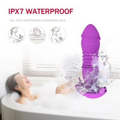 Telescopic Vestibule G-spot Vibrator with Remote Control Waterproof Vibrating Vagina Clit Stimulator Sex Toys for Women &Couples