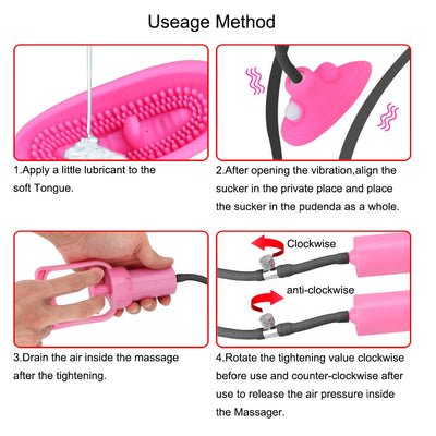 Tongue Licking Sucking Vagina Pump Masturbator Clitoris Stimulator Nipple Vibrator Vacuum Pussy Pump 10 Speed Sex Toys for Woman