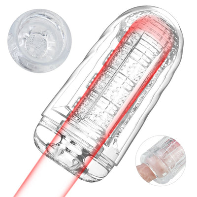 Transparent Realistic Vaginal Male Masturbator Vacuum Pocket Cup Glans Endurance Exercise Sex Shop Toys for Man Masturbation