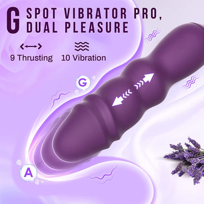 Vibrating Egg G Spot Dildo Vibrator - Clitoral Vibrator with 10 Vibrating & 9 Thrusting Modes Dildo Adult Sex Toy for Women