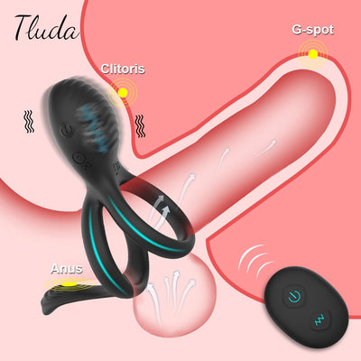 Wireless Couple Ring Sex Toys for Men's Penis Cock Vibrator Ring Cockring Retardant Ejaculation Delay Remote Control