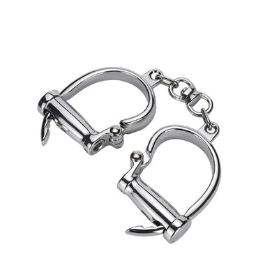 Stainless Steel 1 Pair Female Male Handcuff Metal Ankle Cuffs Wrist Cuff for Couple Bdsm Bondage Restraints Adult Game Sex Toys