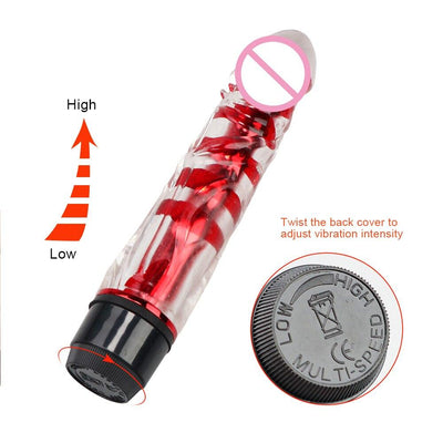 1 Pcs Multi-Velocidade Dildo Vibrador ¡§¡è Prova D' ¡§¡égua Cilt Vibradores P¡§onis Vibrador Vibrador Adulto Brinquedos Do Sexo Para Mulher Vibrador Para Anal