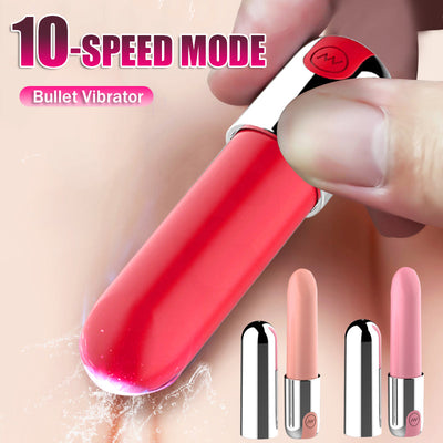 Portable Bullet Vibrators Sex Toys for Women 10-Speed USB Charging Clitoris Massager Climax Stimulator Dildo Vibrator for Women