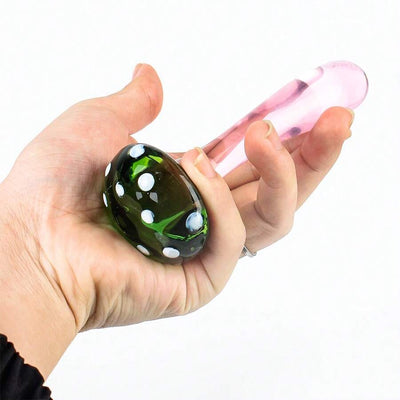 1PC Realistic Dildo Penis Vaginal Stimulation Dildos Masturbator Adult Product Sex Toys for Woman Crystal Glass Butt Plug