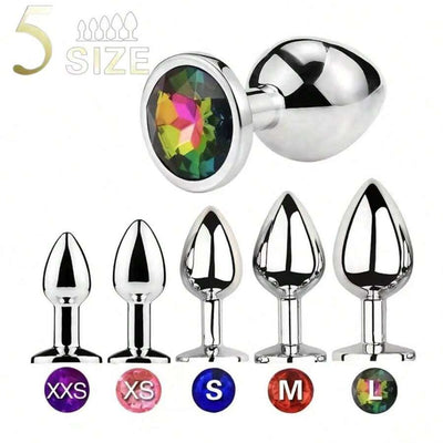 1pc Metal Anal Plug, Beginner To Senior 5 Size, Butt G-point Massage, Sex Toys
