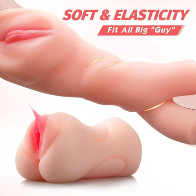 3in1 Pocket Pussy Male Masturbation TPE Realistic Mouth Anal Vaginal Oral Sex Toys for Men