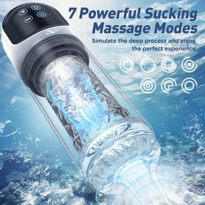 Automatic Male Masturbator, Male Sex Toys for Men Sex Toy Adult Toys Sex Machine Pocket Pussy Male Stroker Male Masturbators with 7 Sucking & 7 Rotating & 7 Licking & LCD Display