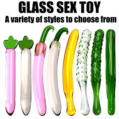 1pc/Glass Transparent Butt Plug, Crystal Dildo, Adult Sex Toys for Men and Women, Small Butt Plug for Women, Anal Sex Toys, Adult Products, Small Sex Toys for Women - Fruit Butt Plug and Transparent Dildo