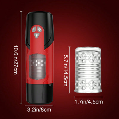 Automatic Male Masturbator Rotating and Thrusting Sex Toy Man Masturbation Bj Cup with Handsfree Adjustable Suction Cup Auto Stroking Machine Men's Adult Pleasers Sex Toys Tight Sleves Portable Electric Masterbation