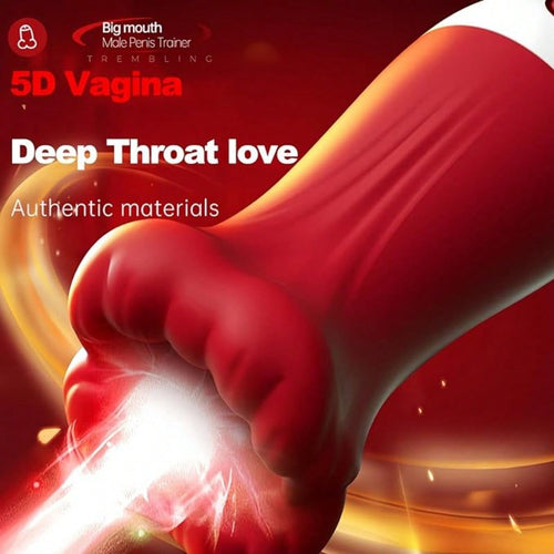 Male Sex Toys for Men - Male Masturbator Penis Training Vibrator with APP Control, Strokes Glans Trainer Stimulator,  Rosy Lips Open Ended Sleeve Blowjob Glans Pocket Pussy for Men MasturbationAutomatic Male Masturbator Sex Toys for MenB-71