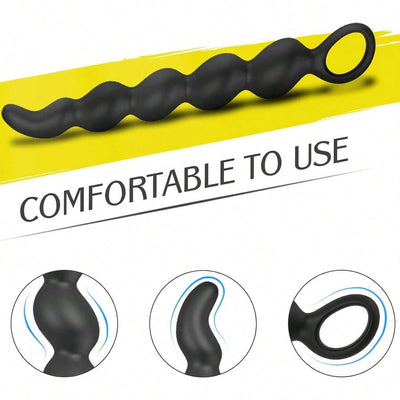Silicone Anal Chain Sex Toys,Ultra Flexible Anal Plugs,Anal Plugs,Anal Sex Toys for Women,Anal Sex Toys for Men,Prostate Massagers,Adult Erotic Dildos for Men and Women Couples,Sex Machines Anal Plugs