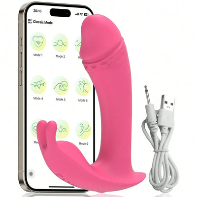 APP Controlled Rabbit Panty Vibrator,Wearable Dildo Vibrator Female,Clitoris Stimulator Clitoral G Spot Vaginal Vibrator,Wireless Adult Vibrator Sex Toy Underwear for Women,Strong Vibration Anal Plug Massager,Long Distance Vibrator Masturbation Adult Good