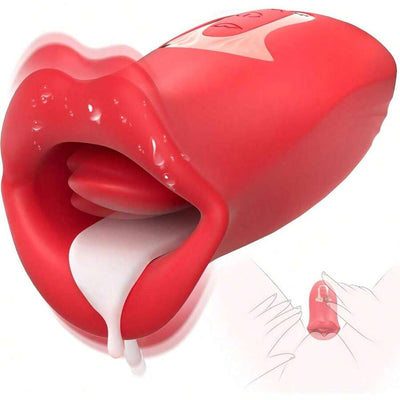Rose Vibrator Sex Toys for Couple Women Ladies, Mouth Tongue Licking Vibrators Dildo for Sucking Biting Nipple & Clit Clitoris Stimulator Massager, Female Masturbation Breast Sex Toy Oral Blowjob Toys Sexy Sexual Pleasure for Adult