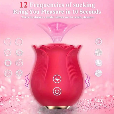 2025 Third-Generation Rose Tongue Licking, Sucking, and Jumping Egg, Telescopic Vibrator, Female Equipment, Adult Sex Products  Red