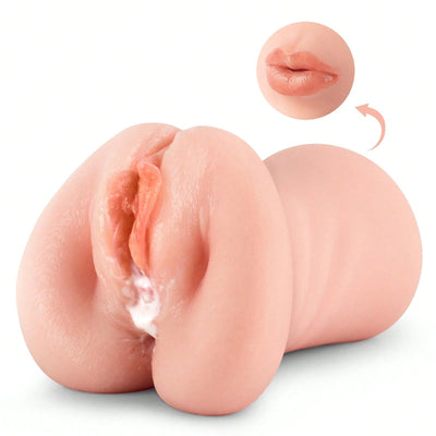 Sex Stroker Lifelike Pocket Pussy Toy with 3D Vagina and Anus, Realistic Male Masturbator with Strong Suction, Portable Adult Male Sex Toy for Men Masturbation Pleasure