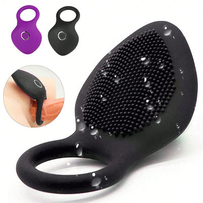 PULLIMORE 10 Speeds 2 in 1 Design Clitoral Vibrator with Cock Ring Couple Vibrator G-Spot Dildo Massager Adult Sex Toys for Women & Men